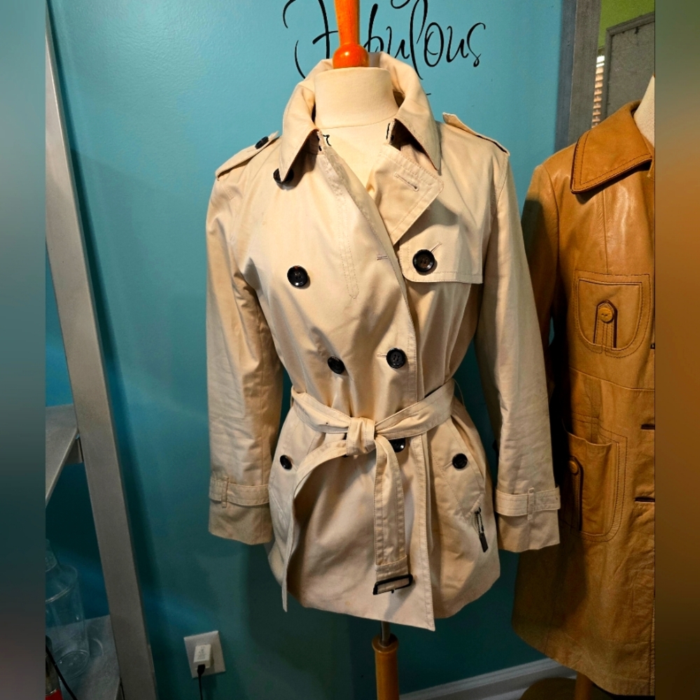Coach Women's Short Double-Breasted Trench Coat